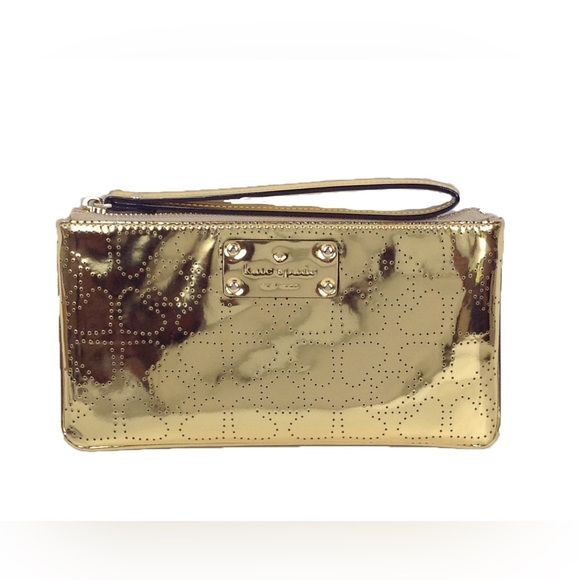 kate spade Handbags - Kate Spade Metro Spade Jemima Wristlet Wallet in Gold